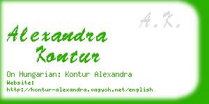 alexandra kontur business card